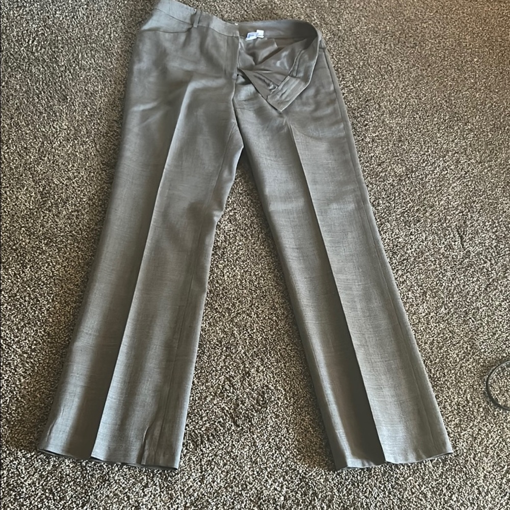 LOFT Gray Straight Leg Pants Professional Style